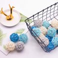 thumbnail image 3 of veasfak 15 / 24h. 5cm Wicker Rattan Balls Wedding Christmas Party Blue Gray White 24, 3 of 3