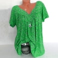 thumbnail image 2 of Hauts et Chemisiers pour Femmes Mode Décontractée Ample T-Shirt à Col Rond Imprimé Chat Lune Vert TTG, 2 of 5