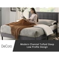 thumbnail image 4 of DeCoro Mornington Upholstered 2.0 Platform Bed w/ Metal Frame, Light Grey, Full, 4 of 9