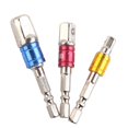 thumbnail image 3 of Sockets Socket Adapater 1pc Chrome Vanadium Steel Nickel Plating Spring Ball Lock 1/2 1/4 For Hand Held Driver, 3 of 7