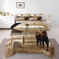thumbnail image 2 of Erosebridal Brown Cow Bedding Queen Comforter Set, Rustic Lodge Cabin Down Comforter, Western Animal Room Decor, Reversible, 2 of 7