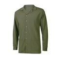 thumbnail image 3 of Kmbangi Men Long Sleeve Shirts Solid Color Loose Casual Button down Tops with Pockets Spring Clothes for Beach Streetwear, 3 of 8