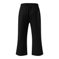 thumbnail image 4 of Plebaso Pantalons Capris Garçons Filles Coton Lin Cordon de Serrage Pantalons Décontractés Légers Raccourcis avec Poches, 4 of 5