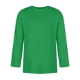 thumbnail image 2 of Hiiyo T-Shirt pour Homme Grande Taille Confortable Uni à Manches 3/4, Vert, 2 of 6