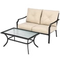 thumbnail image 1 of Patiojoy Ensemble de 2 Pcs pour Patio Causeuse et Table Basse Canapé d'Extérieur Rembourré pour Jardin Cour Arrière, 1 of 6
