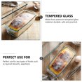 thumbnail image 3 of Shisuyan 1Pc Household Baking Pan Tempered Glass Plate Rectangular Salad Bowl (White), 3 of 9