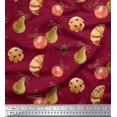 thumbnail image 1 of Soimoi Red Rayon Fabric Cookies & Oranament Christmas Printed Fabric 1 Yard 56 Inch Wide, 1 of 5