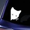 thumbnail image 3 of Bargain Max Decals Peeking Cat Silhouette Sticker Decal Notebook Car Laptop 5.5" (White), 3 of 4
