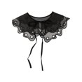 thumbnail image 1 of INSPIRE CHIC Faux Col Détachable, Mini Col Cape à Broderie Semi-Transparente avec Volants pour Blouse Noir-6, 1 of 5