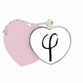 thumbnail image 1 of greek alphabet phi  black  Mirror Travel Purse Makeup Heart Pink, 1 of 4