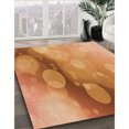 thumbnail image 3 of Ahgly Company Tapis d'Intérieur Ronds Transitionnels Orange Lavables à la Machine, 7 Pieds Rond, 3 of 7