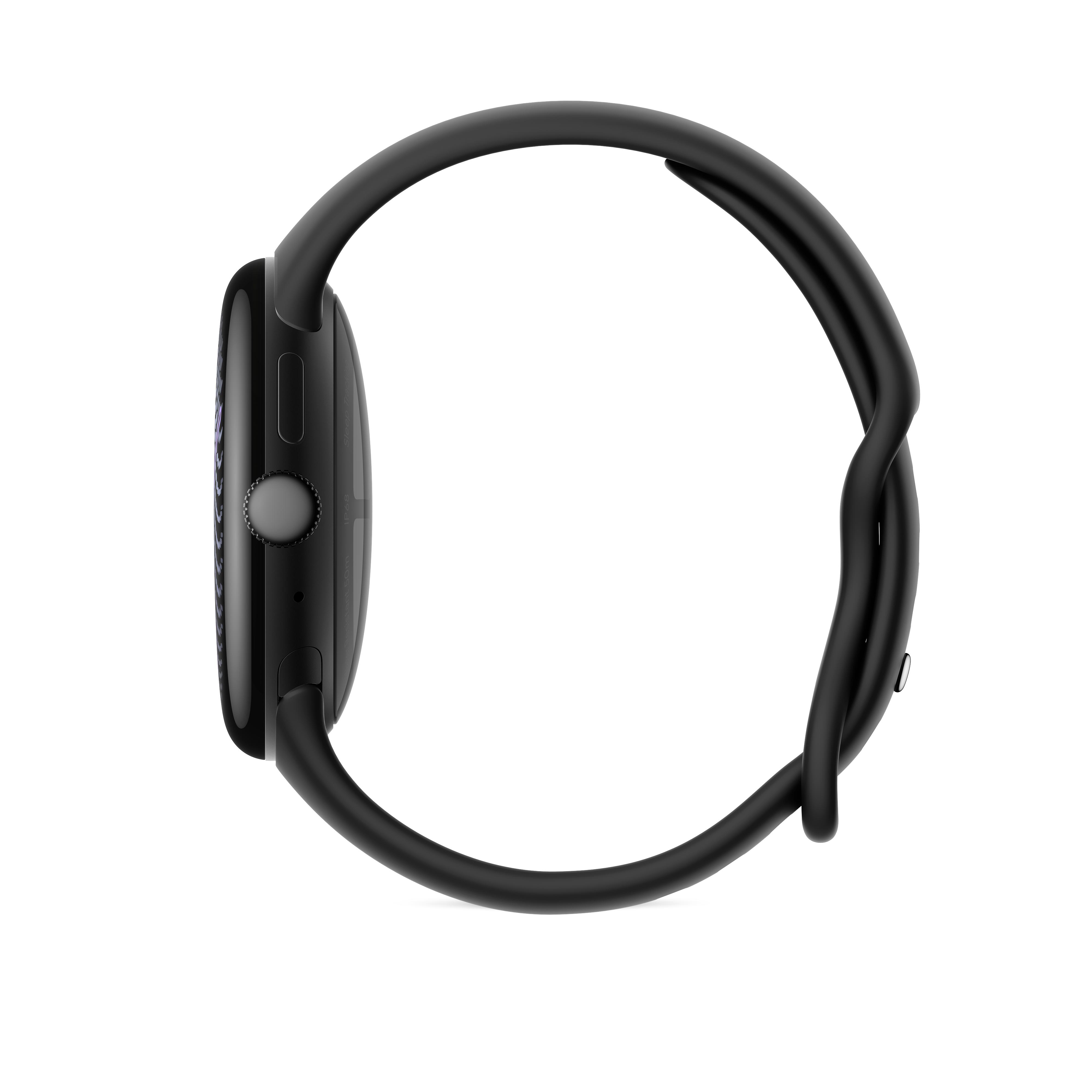 Google Pixel Watch 5, (45mm) Matte Black Aluminum Case with Obsidian Active Band (2nd gen)