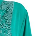 thumbnail image 4 of Leutsin Women Ladies Large Size Button Solid Lace V-Neck Long Sleeve Shirt Blouse, 4 of 4