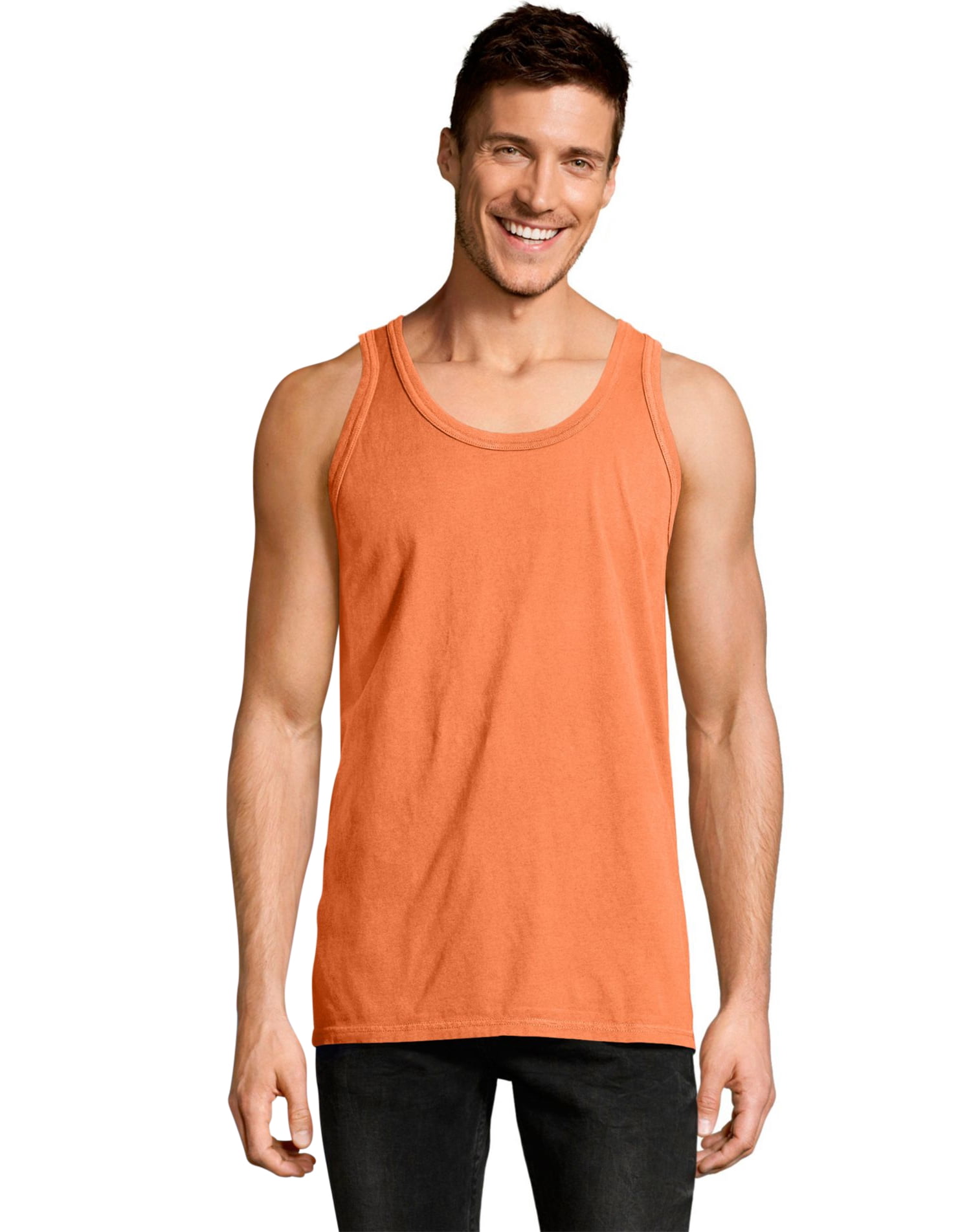 Hanes Mens ComfortWash Garment Dyed Sleeveless Tank Top, S, Horizon
