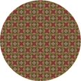 thumbnail image 1 of Ahgly Company Machine Washable Indoor Round Transitional Cinnamon Brown Area Rugs, 6' Round, 1 of 7