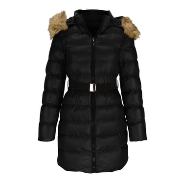 EGNMCR Womens Long Puffer Coat, Long Sleeve Padded Winter Down Coats, Hooded Parka Jacket Women's Winter Casual Loose Fashion Color Pocket Zippered Tops Reversible Long Cotton Coat Women Coat