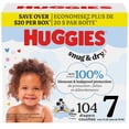 thumbnail image 1 of Huggies Snug & Dry Baby Diapers, Size 7 (16-26 lbs), 104 Count, 1 of 7