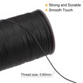 thumbnail image 4 of Unique Bargains Thin Waxed Thread 93 Yards 0.65mm Polyester String Cord for Machine Sewing Hand Quilting Weaving, Black, 4 of 5