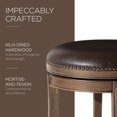 thumbnail image 4 of Maven Lane Alexander Backless Counter Stool, Walnut Finish w/ Marksman Saddle Vegan Leather, 4 of 6