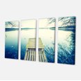 thumbnail image 2 of Coucher de soleil sur le lac tranquille - Pont Impression sur toile, 2 of 3