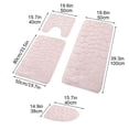 thumbnail image 3 of Dvkptbk Pink Bathroom Rugs Bath Mat Set 4 Pieces, Memory Foam Bath Mats for Bathroom, Non Slip Extra Soft Absorbent Bath Rugs, Machine Washable & Dry Toilet Shower Mat Bathroom Set, 3 of 7