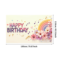 thumbnail image 1 of Colorful Flower Themed Happy Birthday Banner Background Party Decorations Backdrop for Birthday Party Photography Props Decor Happy Events, 1 of 4