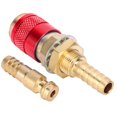 thumbnail image 4 of Quick Connector Fitting Tig Welding Quick Connector Solid Brass Quick Hose Connector Fitting For MIG TIG Welder Torch Red, 4 of 8
