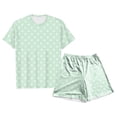 thumbnail image 1 of Girls Printed Short Sleeve Pajama Set with Button Front and Comfy Shorts for Playful Bedtime Comfort, 1 of 2