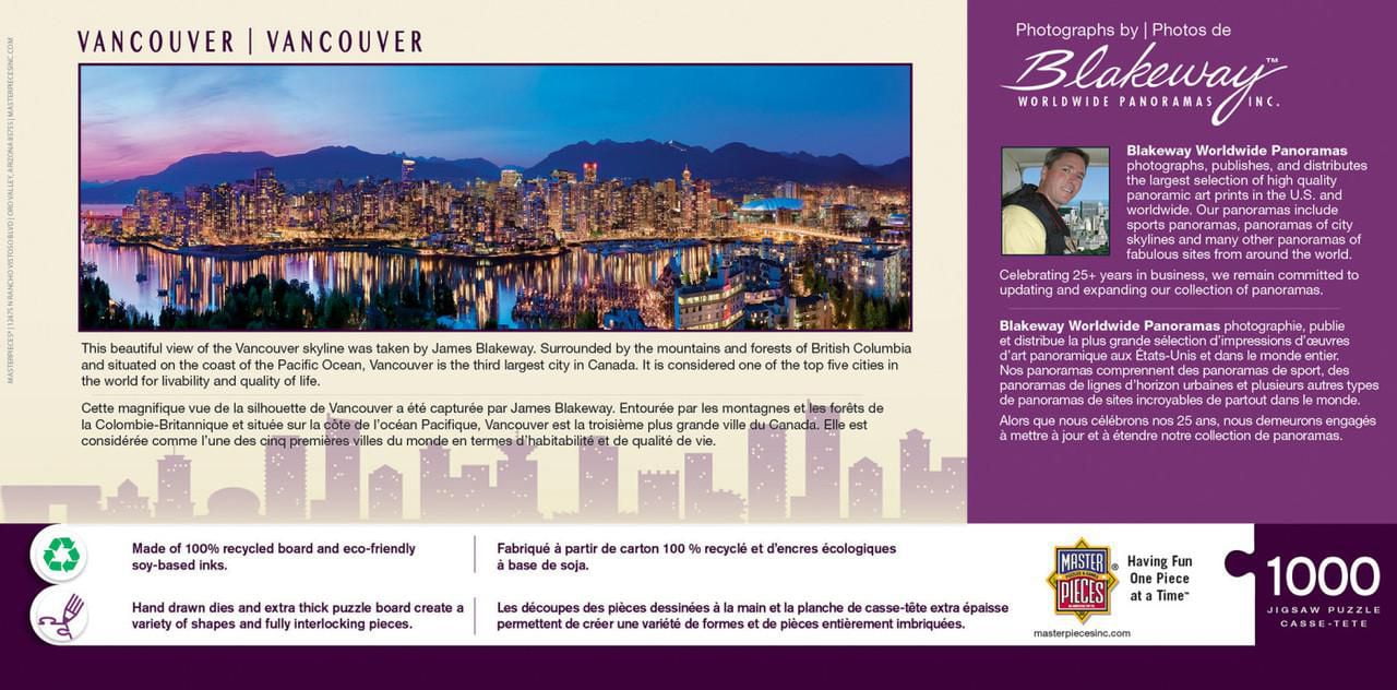 Masterpieces Puzzle Company Blakeway Panoramas - L'Horizon De Vancouver Casse-Tête Panoramique De 1000 Pièces