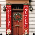 thumbnail image 1 of 2Pcs Couplets Christmas Porch Front Door Hanging Banners Outdoor Flags Signs Holiday Decor, 1 of 10