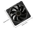 thumbnail image 2 of HEATSHAKING CPU Cooler 12Cm Black with 8-Side Lighting and Low Noise Shock Absorbing Design, 2 of 8