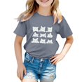 thumbnail image 1 of MIASHUI T-Shirts pour Filles à Col Rond à la Mode, Amples et Décontractés, à Manches Courtes, pour le Quotidien et les Activités, 1 of 4