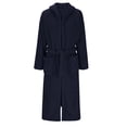 thumbnail image 4 of Timegard Nightgown for Women Fleece Mid Long Robe with Hood Belt Homewear Fall Winter Warm Comfy Bathrobe, 4 of 8