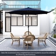 thumbnail image 3 of Costway Parasol de Marché pour Table de Patio de 10 Pi avec 112 DEL Solaires, Manivelle Inclinable, Extérieur, Bleu Marine, 3 of 10