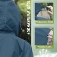 thumbnail image 4 of Clearance! Baberdicy Unisex Solid Color Hooded Zippered Poncho Shawl Navy, 4 of 7