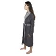 thumbnail image 2 of Women’s 100% Terry Cotton Bathrobe Toweling Gown Robe Two Tone, 2 of 8