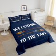 thumbnail image 4 of Erosebridal Lake House Paddle Bedding Toddler Comforter Set, Rustic Lodge Cabin Farmhouse Down Comforter, Reversible 2-Piece, Reversible, 4 of 7