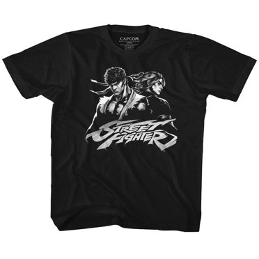 T-Shirt Jeunesse Noir Street Fighter Two Dudes