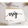 thumbnail image 4 of Inkdotpot 50 Cartes Postales Vierges RSVP Élégantes à Imprimé Style Script 4"X6" Cartes de Réponse, Carte de Réponse RSVP pour Mariage, Shower Nuptiale, Shower de Bébé, 4 of 5