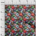 thumbnail image 2 of oneOone Coton Popeline Sergé Brun Tissu Rétro Bouteille Soda Cap Robe Tissu Tissu Imprimé par la Cour 56 Pouces Large-Ta, 2 of 5