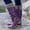 Purple, variant on EGNMCR Winter Boots for Women Women Fashion Western Style Cowboy Riding Boots Casual Warm Knee Middle Tube Boots Shoes