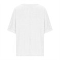thumbnail image 4 of AherBiu Hauts Surdimensionnés pour Femmes Manches 3/4 Encolure Dégagée Été Décontracté Ample Haut T-Shirts Blouse, 4 of 6