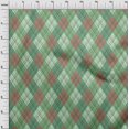 thumbnail image 4 of oneOone Viscose Jersey Light Green Fabric Check Argyle Sewing Material Print Fabric By The Yard 60 Inch Wide, 4 of 4