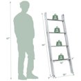 thumbnail image 2 of Gymax Wall Leaning Blanket Ladder Wood Decorative Quilt Blankets Holder Rack Grey, 2 of 10