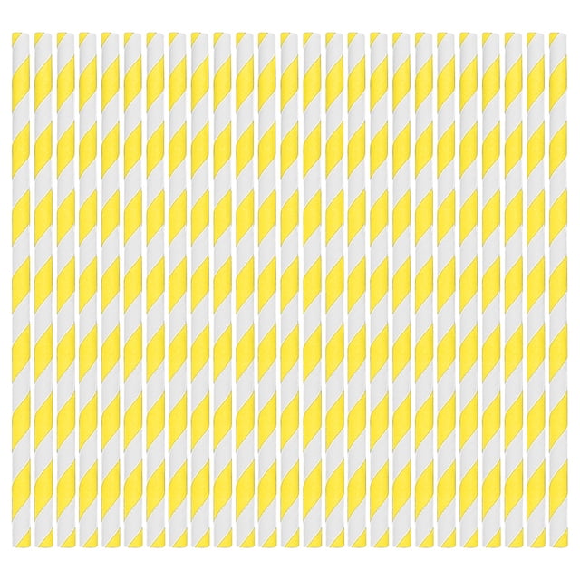 Meitianfacai 100PCS Paper Straws Assorted Colors Striped Drinking Straws For Shakes Cocktail Coffee