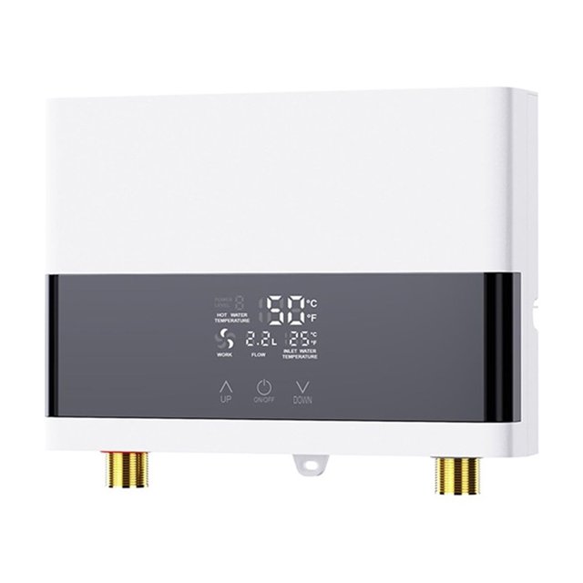 Instant Water Heater Bathroom Kitchen Wall Mounted Electric Water Heater LCD Temperature Display With Remote Control