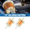 thumbnail image 2 of Unique Bargains 2pcs Fits 1/4 Inch Gas Inline Fuel Filters 2.83'x1.38' for Motorcycle ATV Snowmobiles Boat Orange, 2 of 7