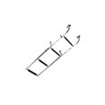 thumbnail image 4 of fastboy Boat Ladder Metal Heavy Duty Under Platform Slide Mount Boat Boarding Ladder 3 Steps silver 4 Steps, 4 of 6
