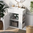 thumbnail image 2 of taoruifang 21.6inch Modern Floating Bathroom Vanity with Ceramic Basin,white, 2 of 5