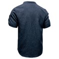 thumbnail image 5 of Kaemgyyd Men's Henley Shirts Stylish Short Sleeve Casual Button Tops Lightweight Solid Color Classic Basic Tee, 5 of 5
